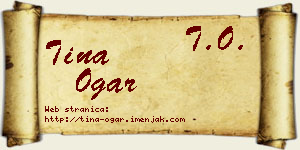 Tina Ogar vizit kartica